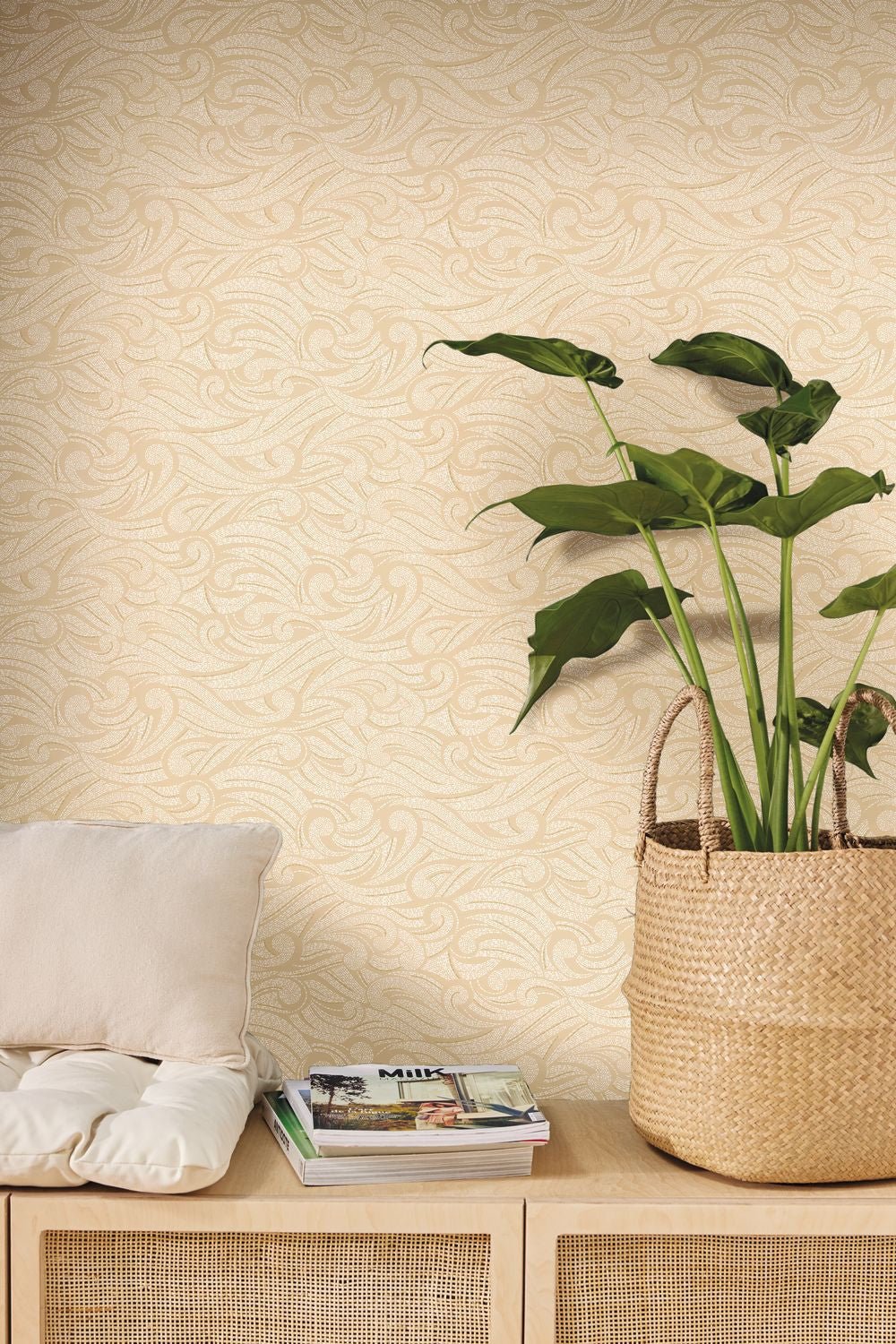 Harmony Wallpaper - Beige - Caselio - 106641015 - Premier Wallcovering