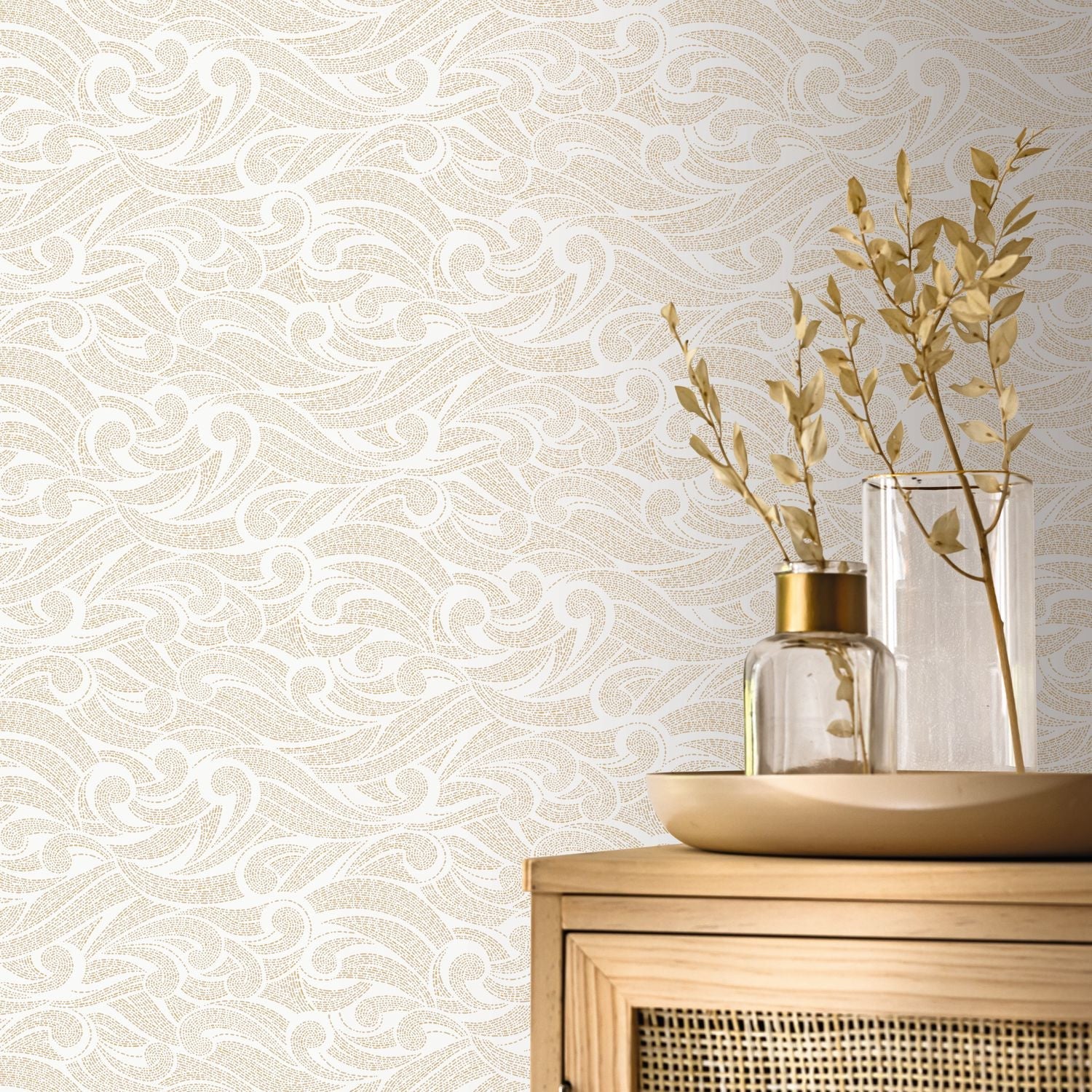 Harmony Wallpaper - Blanc - Caselio - 106640127 - Premier Wallcovering