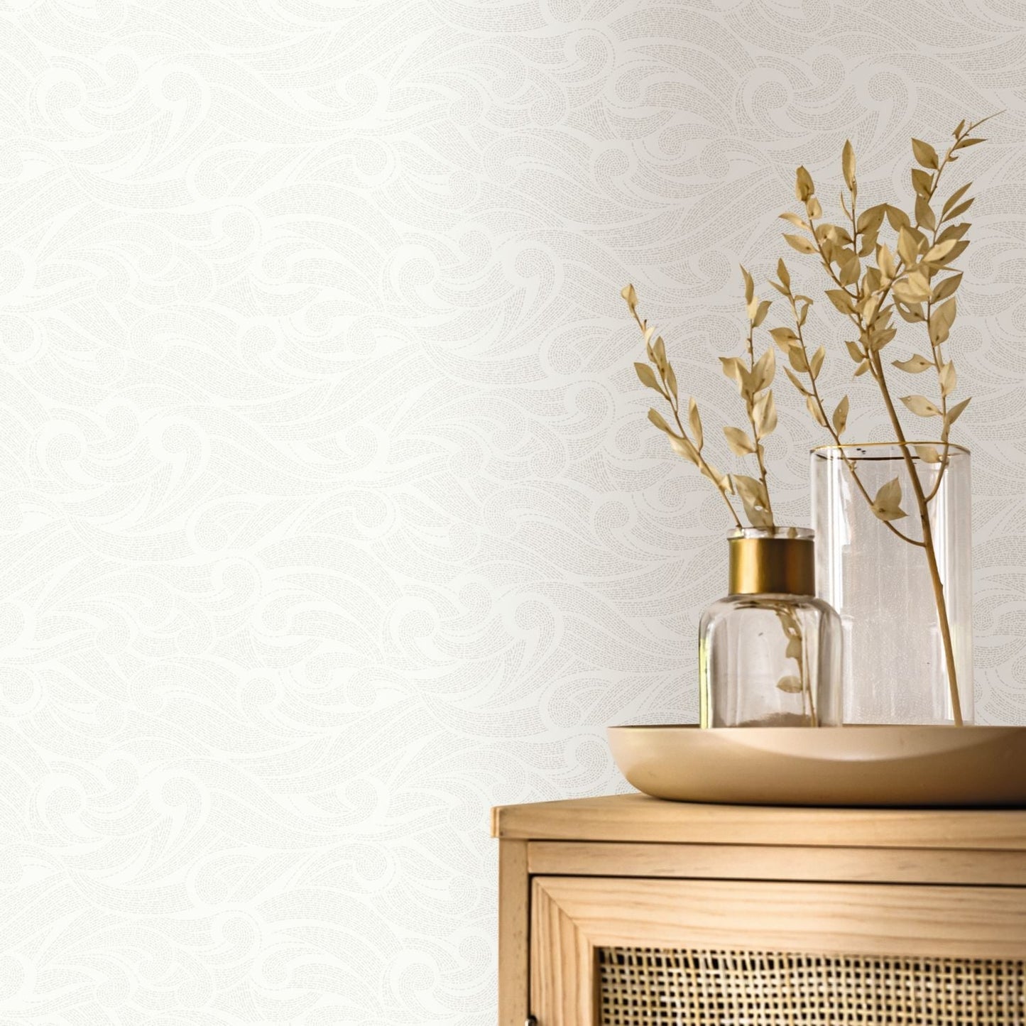 Harmony Wallpaper - Blanc Irise - Caselio - 106640000 - Premier Wallcovering