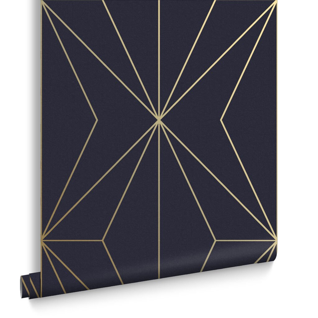 Harmony Wallpaper - Navy - Graham & Brown - 107587 - Premier Wallcovering