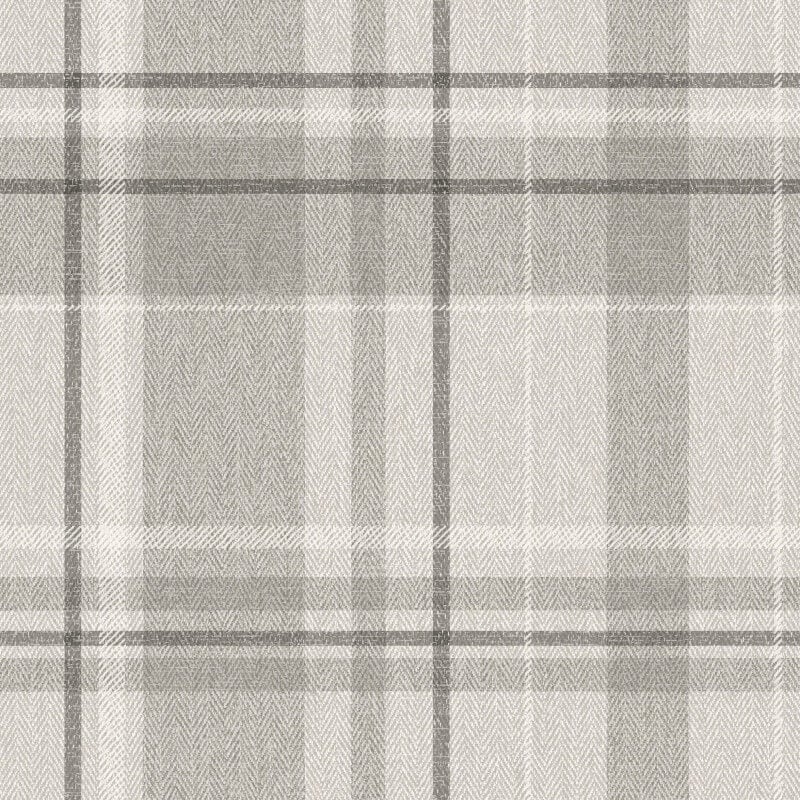 Harris Check Wallpaper - Soft Grey - Crown - M1871 - Premier Wallcovering