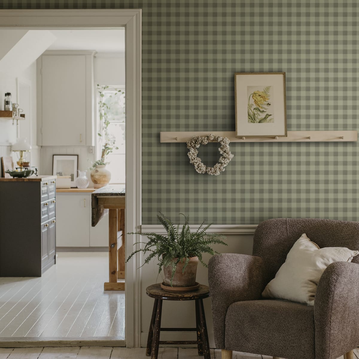 Harry Wallpaper - Forest Green - Sandberg - S10504 - Premier Wallcovering