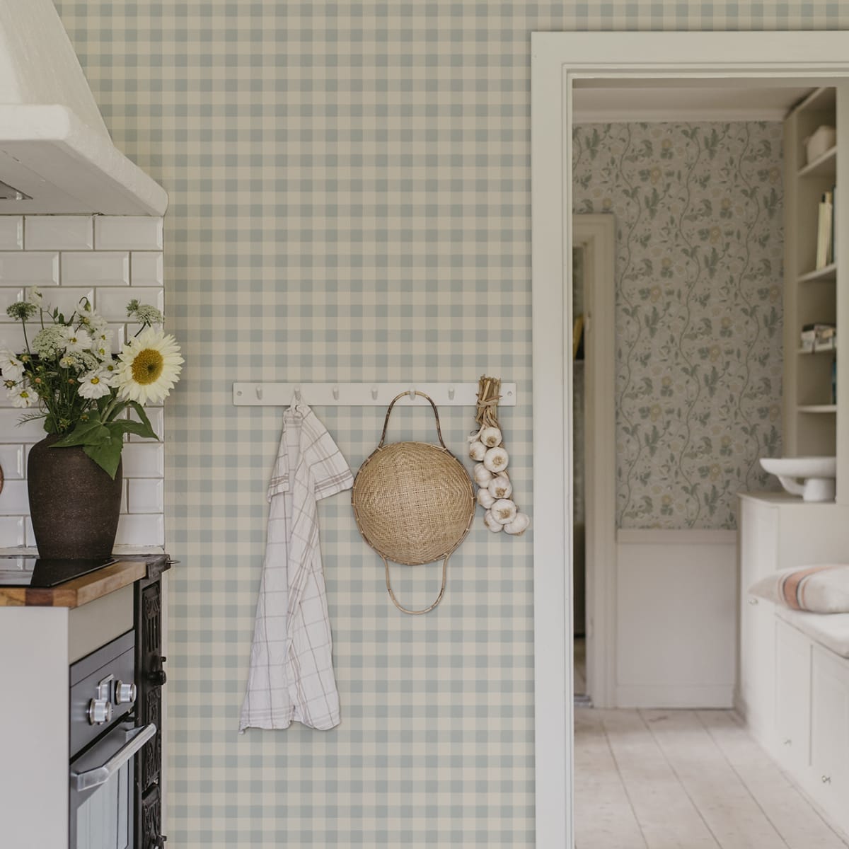 Harry Wallpaper - Misty Blue - Sandberg - S10503 - Premier Wallcovering