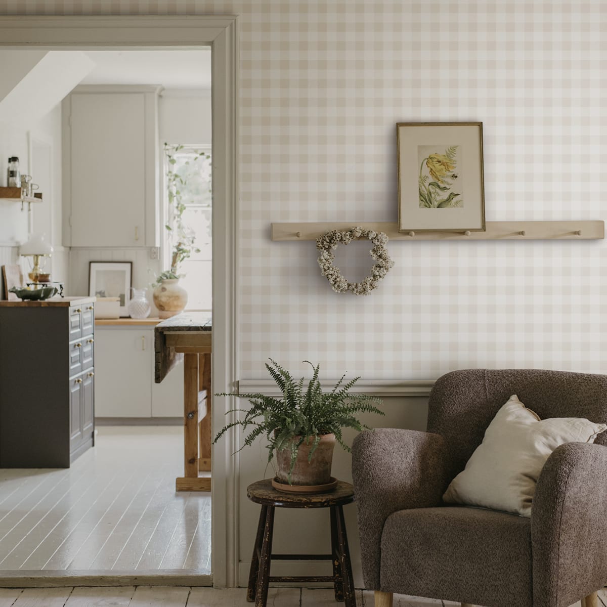 Harry Wallpaper - Sandstone - Sandberg - S10501 - Premier Wallcovering