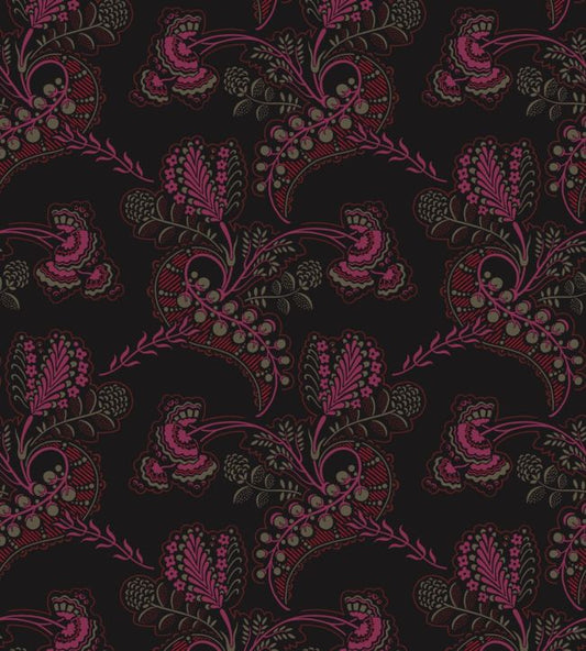 Hartford Wallpaper - Magenta & Rouge on Charcoal - 88/4016 - Cole & Son - Premier Wallcovering