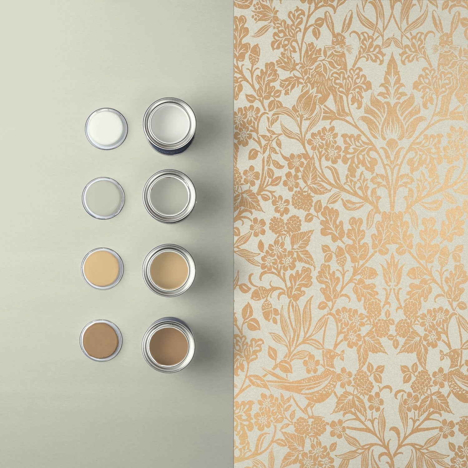 Hartley Damask Wallpaper - Neutral - Graham & Brown - 120626 - Premier Wallcovering