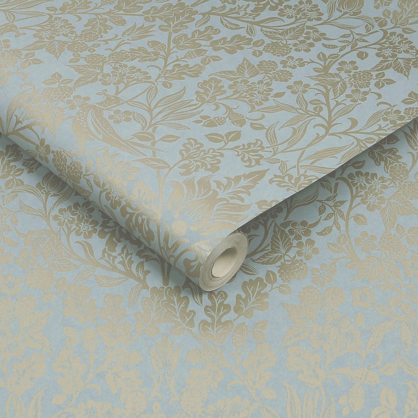 Hartley Damask Wallpaper - Light Blue - Graham & Brown - 120627 - Premier Wallcovering
