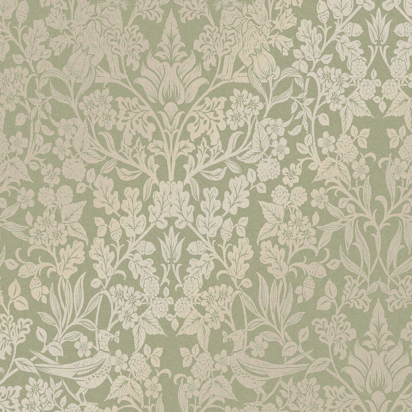Hartley Damask Wallpaper - Sage - Graham & Brown - 120625 - Premier Wallcovering