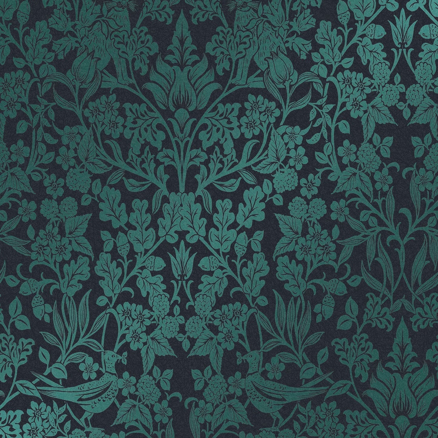 Hartley Damask Wallpaper - Teal - Graham & Brown - 120624 - Premier Wallcovering