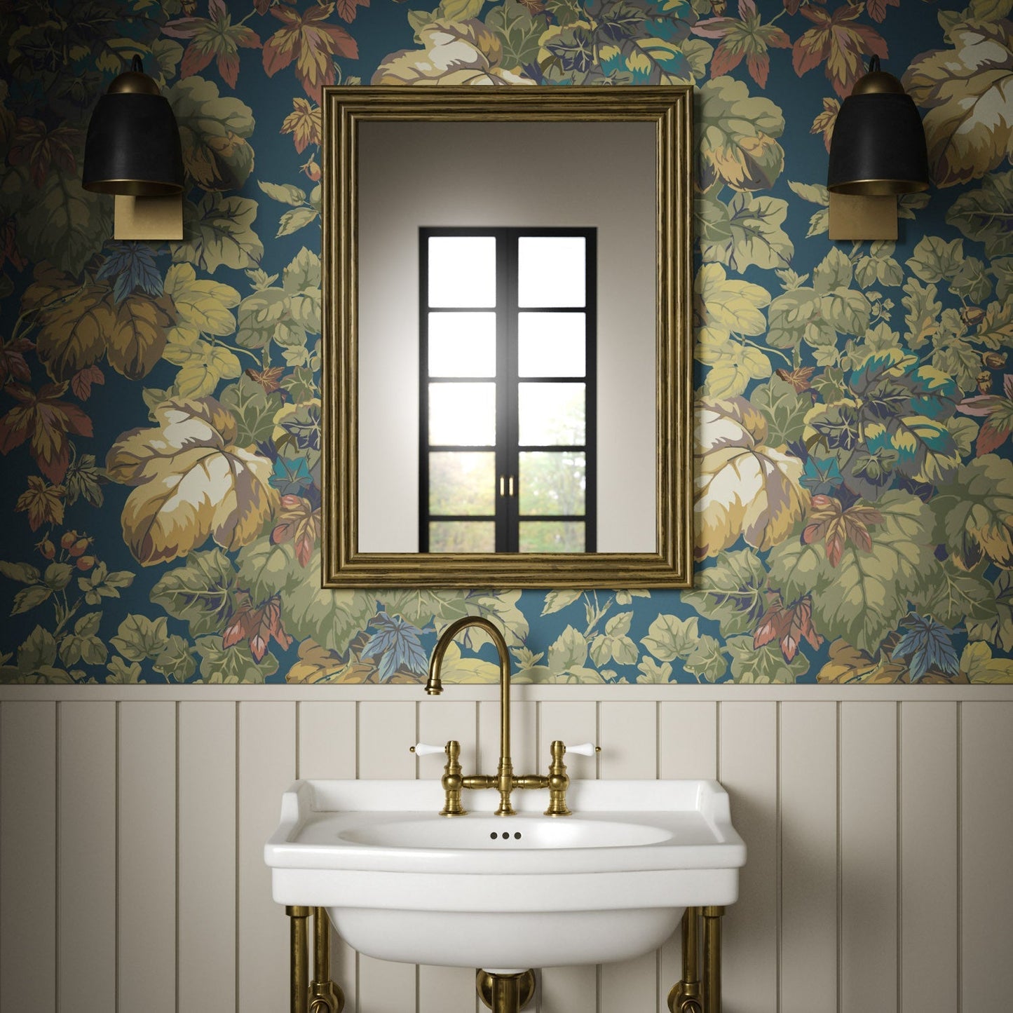 Hathersage Wallpaper - Blue - Warner House - Premier Wallcovering
