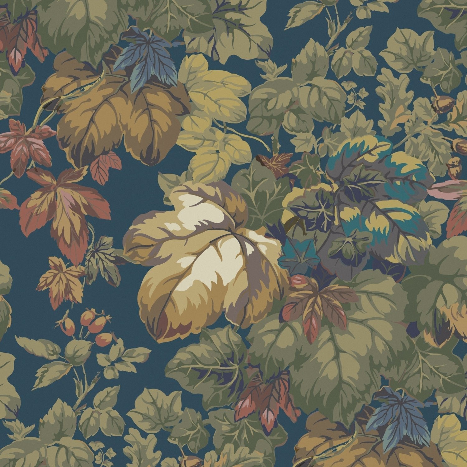 Hathersage Wallpaper - Blue - Warner House - Premier Wallcovering