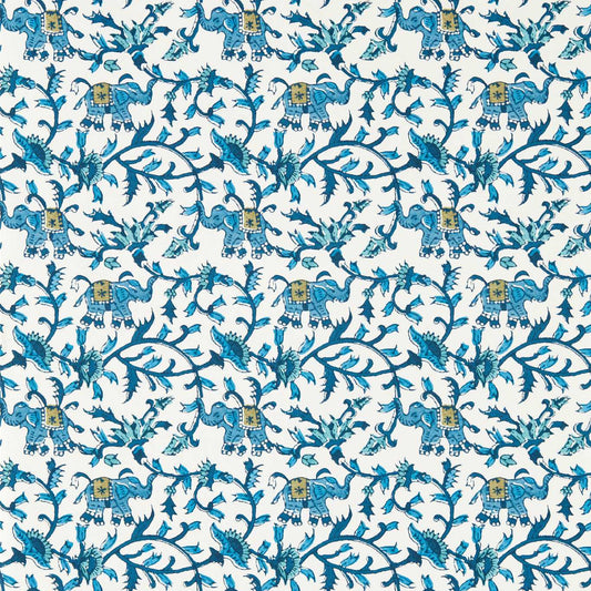 Hathi Wallpaper - Cobalt - Clarke & Clarke - W0236/01 - Premier Wallcovering