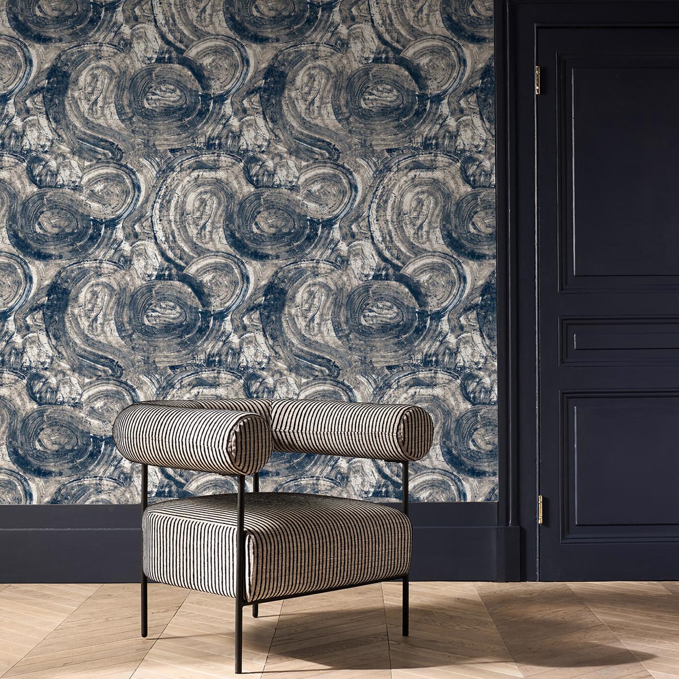 Hatoum Wallpaper - Ink - Clarke & Clarke - W0222/01 - Premier Wallcovering