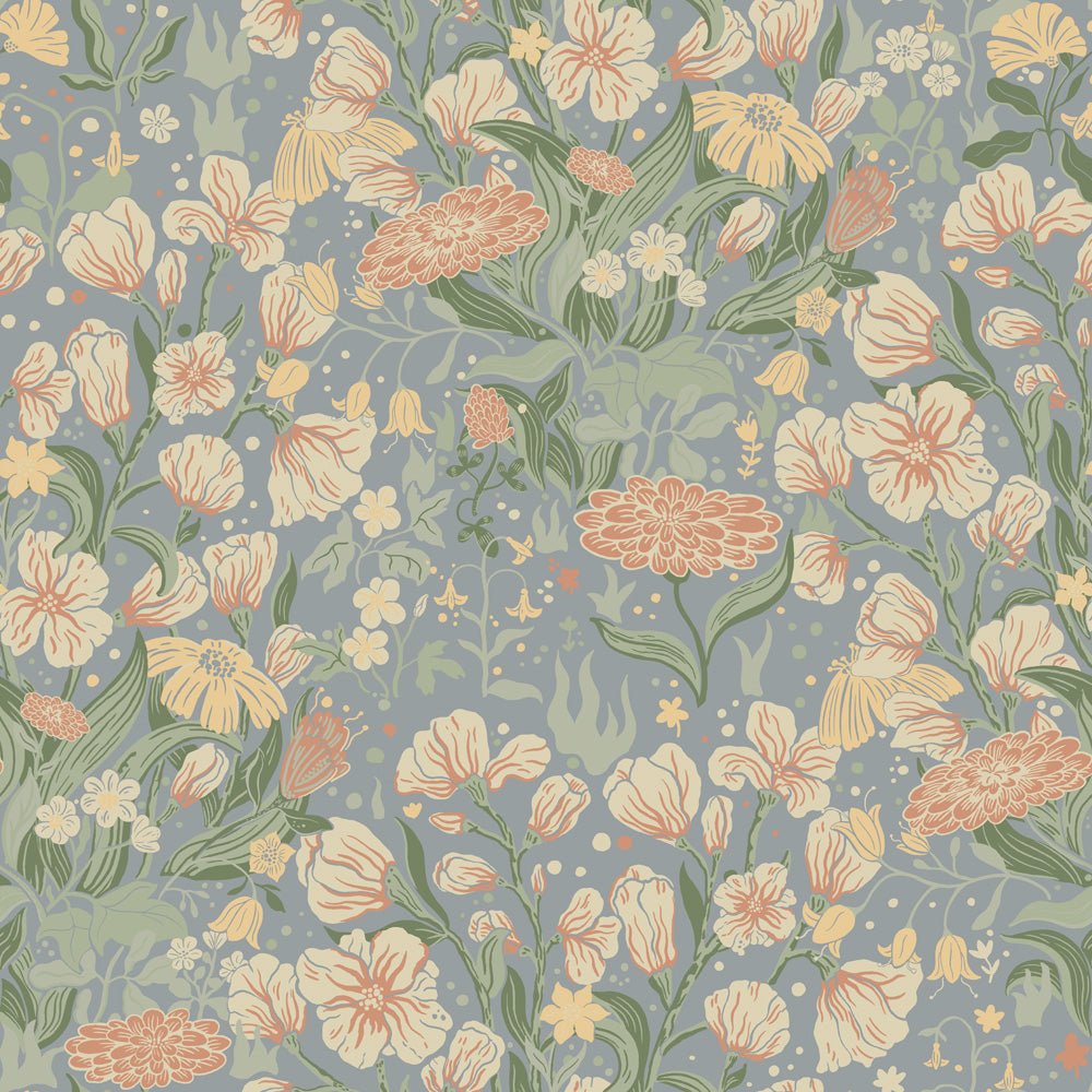 Hava Wallpaper - Gray/Blue - Midbec - 22013 - Premier Wallcovering