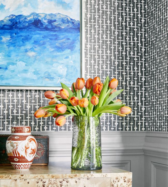 Haven Wallpaper - Spa Blue - Thibaut - T14313 - Premier Wallcovering
