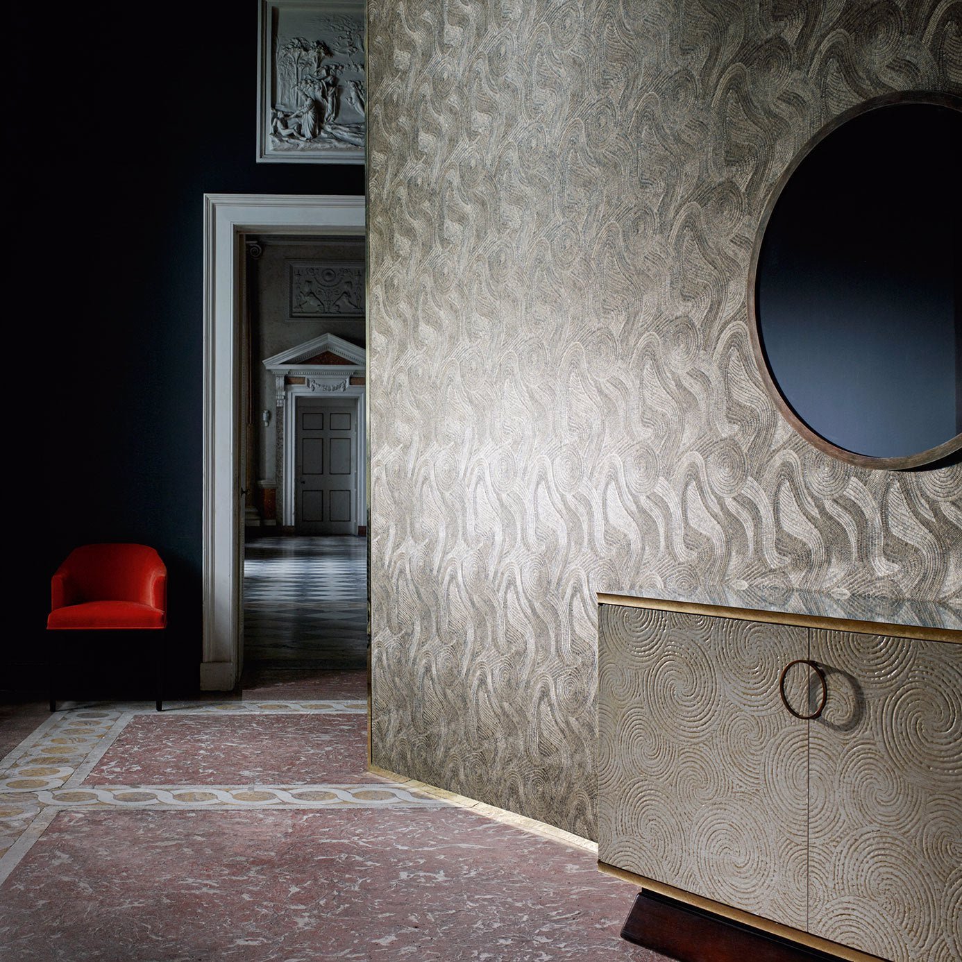 Hawksmoor Wallpaper - Antique Bronze - ZPHA312595 - Zoffany - Premier Wallcovering