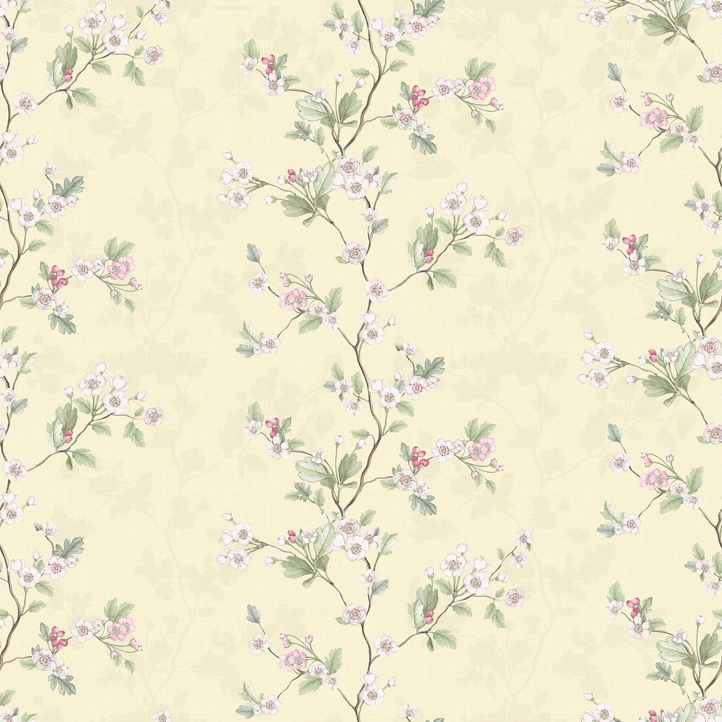 Hawthorn Stripe Wallpaper - Lemon - Lucie Annabel - LAN100430 - Premier Wallcovering