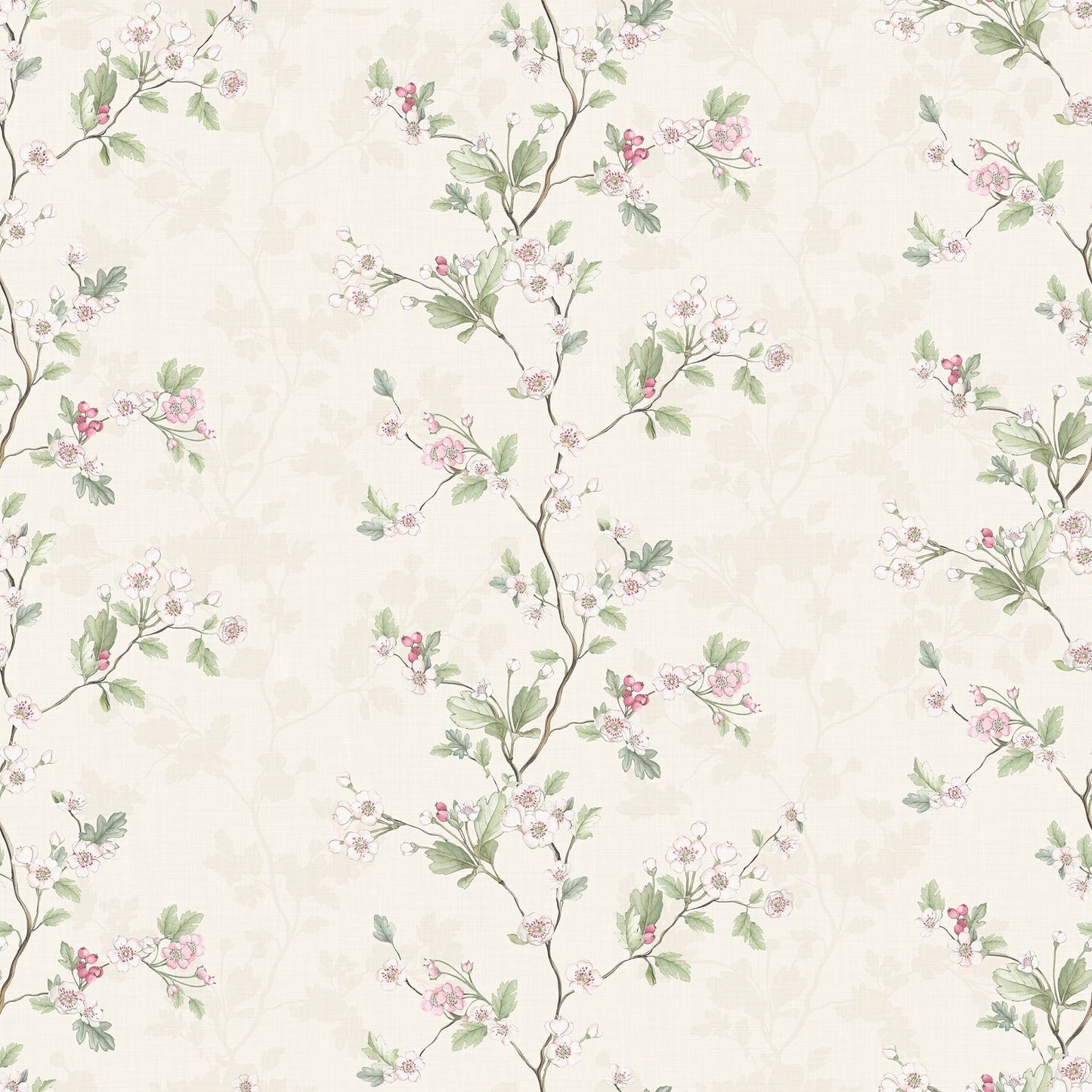 Hawthorn Stripe Wallpaper - Cream - Lucie Annabel - LAN100428 - Premier Wallcovering