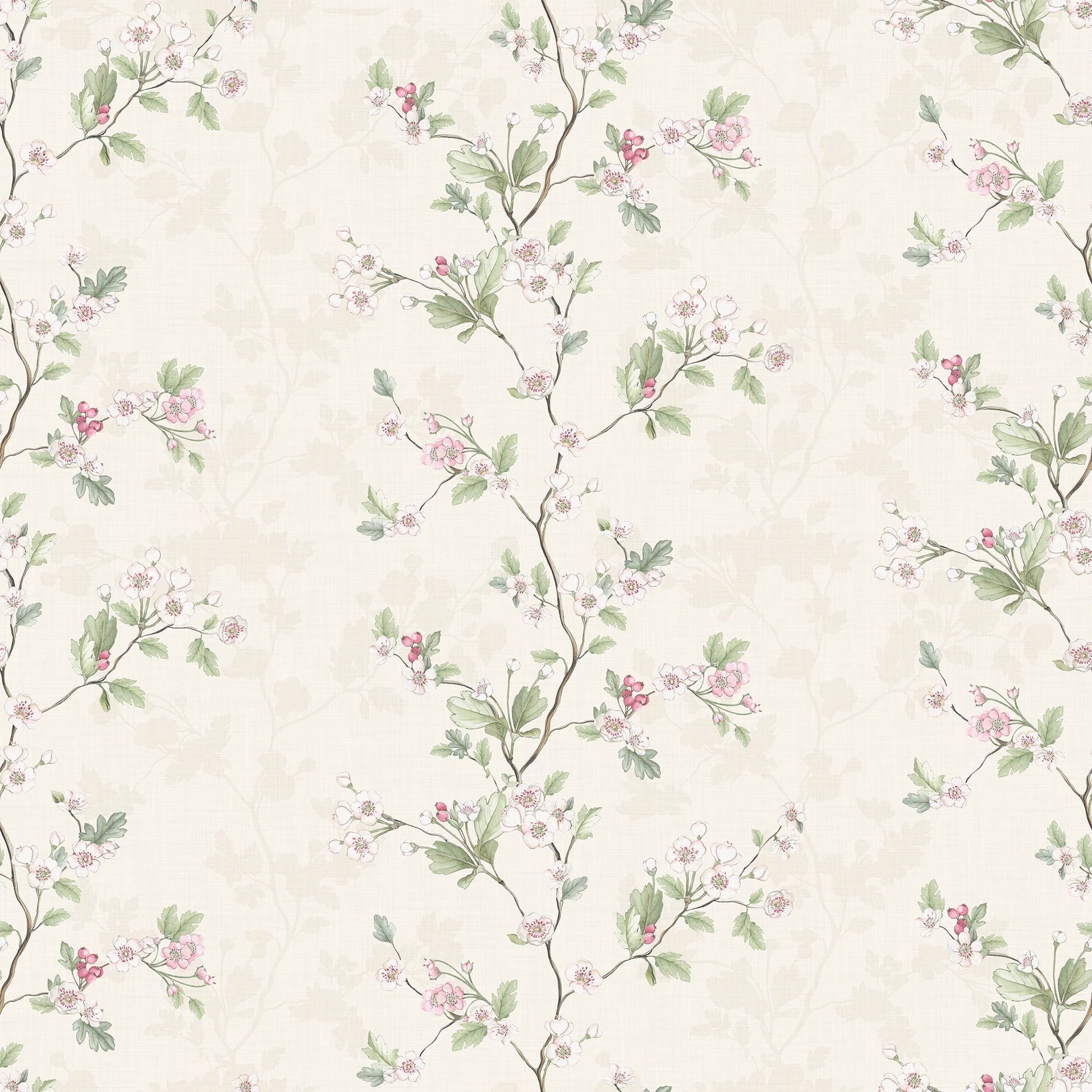 Hawthorn Stripe Wallpaper - Cream - Lucie Annabel - LAN100428 - Premier Wallcovering