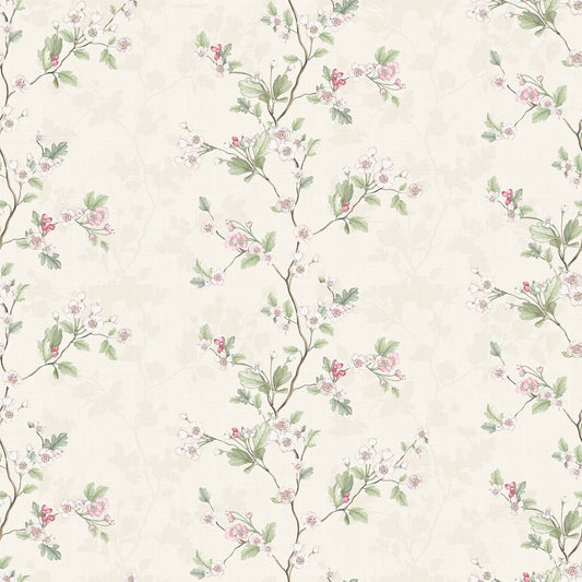 Hawthorn Stripe Wallpaper - Cream - Lucie Annabel - LAN100428 - Premier Wallcovering
