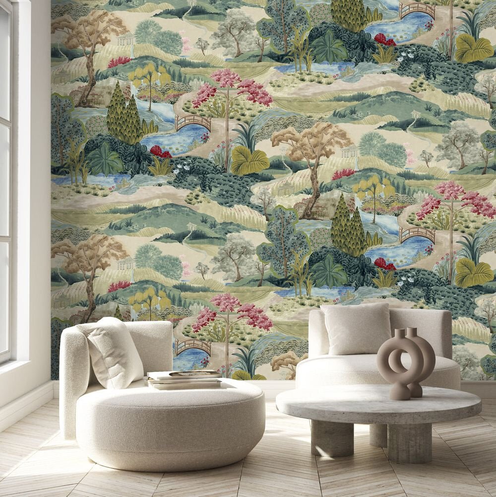 Hawthorne Hill Mural Wallpaper - Forest Reverie - Timothy Wilman - TW2529 - Premier Wallcovering