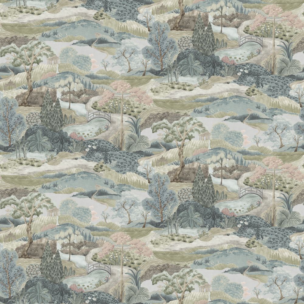 Hawthorne Hill Mural Wallpaper - Morning Tide - Timothy Wilman - TW2530 - Premier Wallcovering
