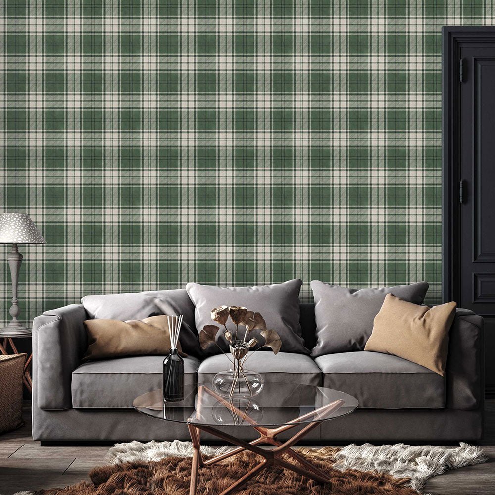 Haymarket Wallpaper - Forest Green - Timothy Wilman - TW2428 - Premier Wallcovering
