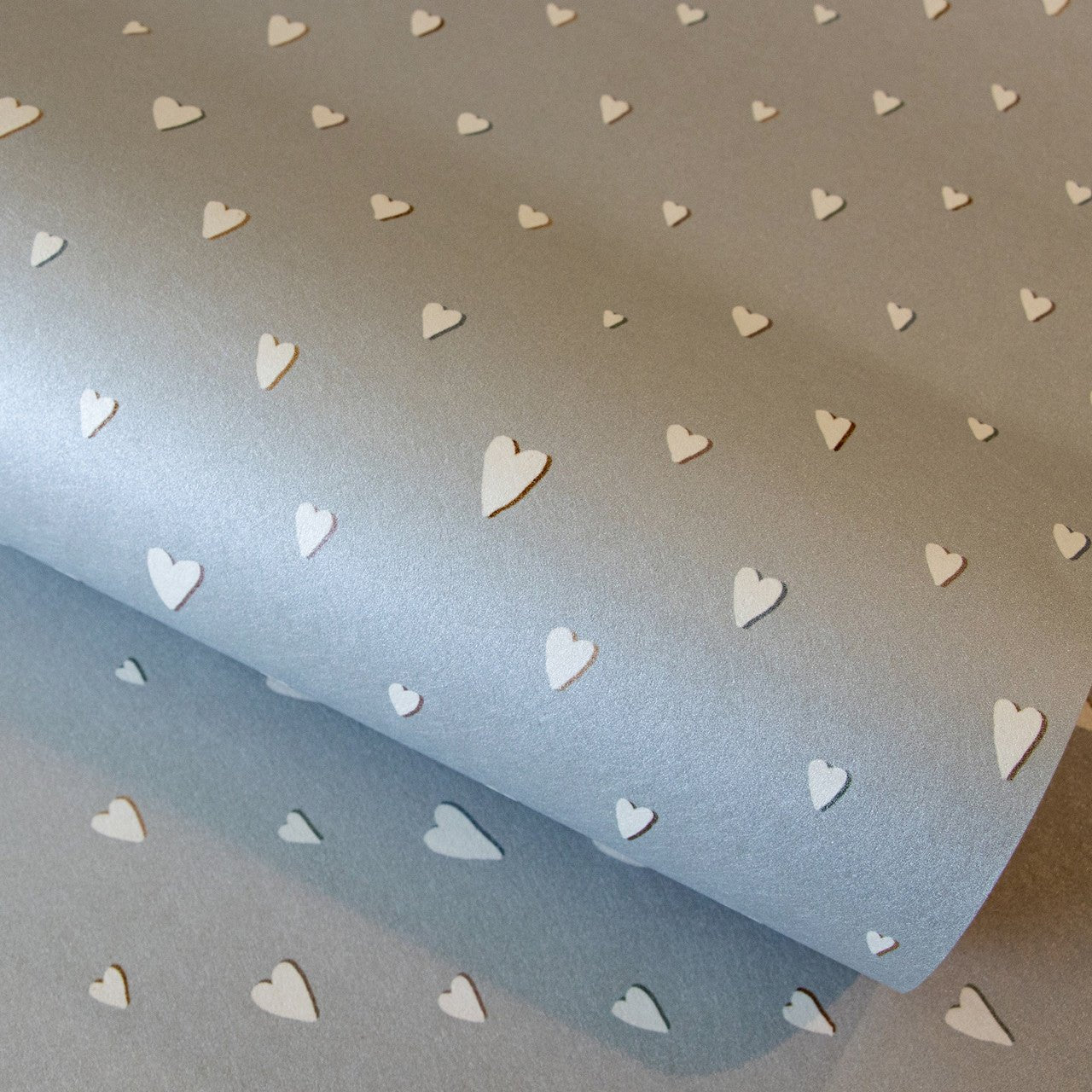 Hearts Great Kids Wallpaper - Light Blue - Hohenberger - 26819 - Premier Wallcovering
