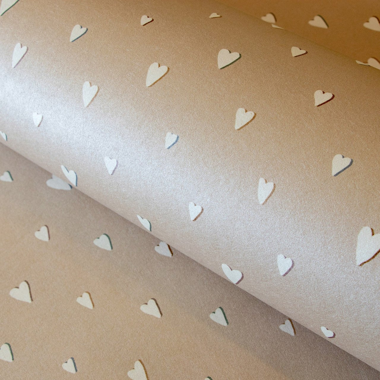 Hearts Great Kids Wallpaper - Beige - Hohenberger - 26820 - Premier Wallcovering