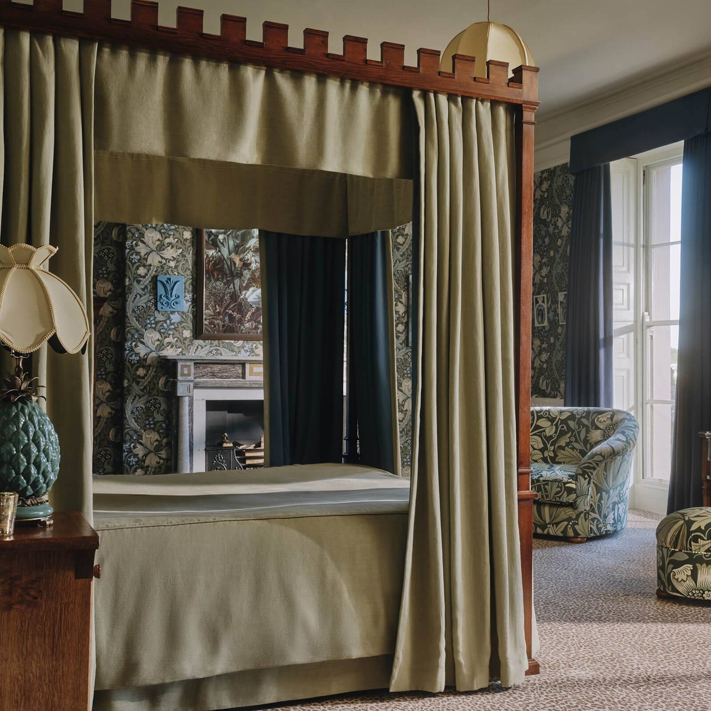 Heavenly Hemp Fabric - Apple - House of Hackney - 1 - FA - HMP - HP - GRE - XXX - XXX - Premier Wallcovering