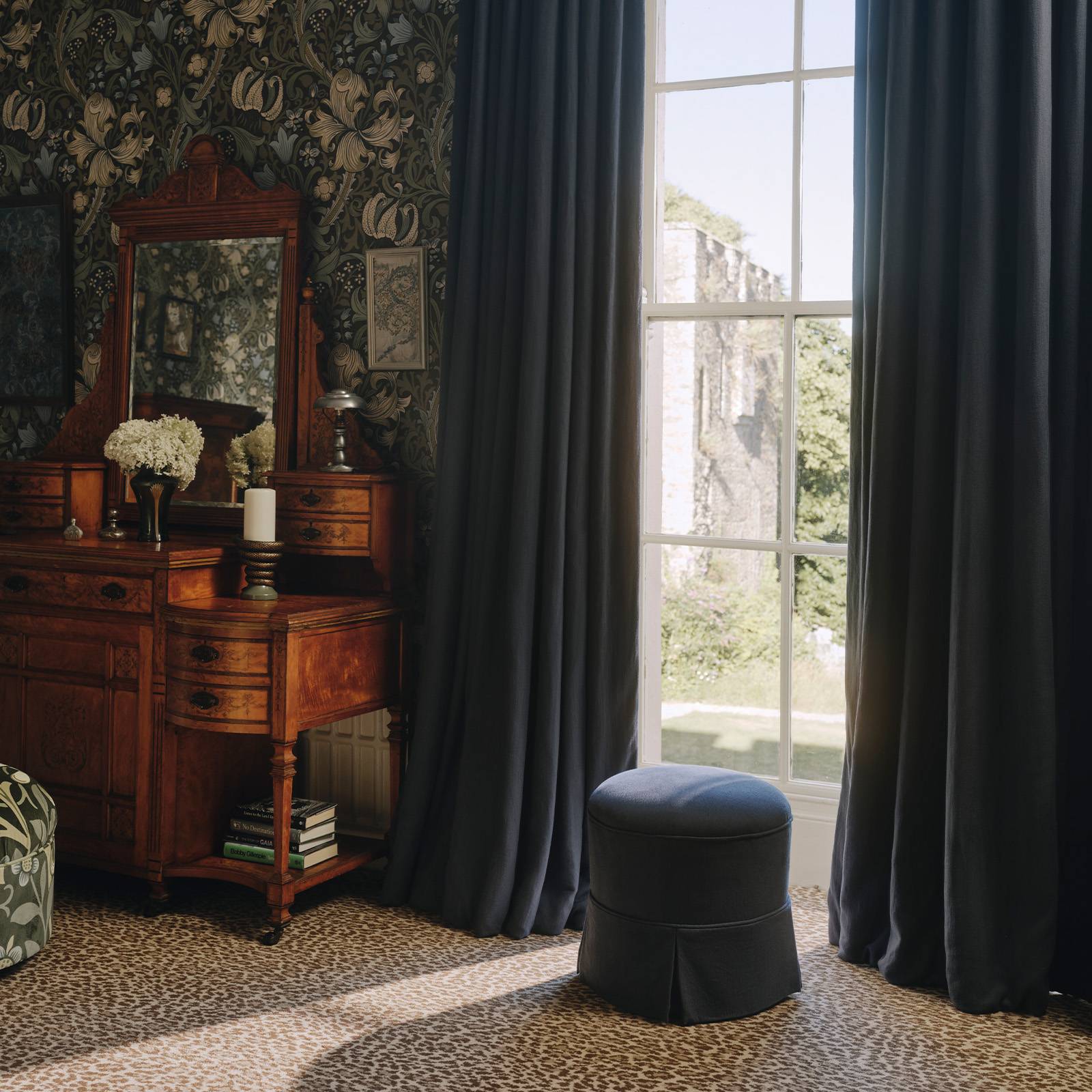 Heavenly Hemp Fabric - Woad - House of Hackney - 1 - FA - HMP - HP - BLU - XXX - XXX - Premier Wallcovering