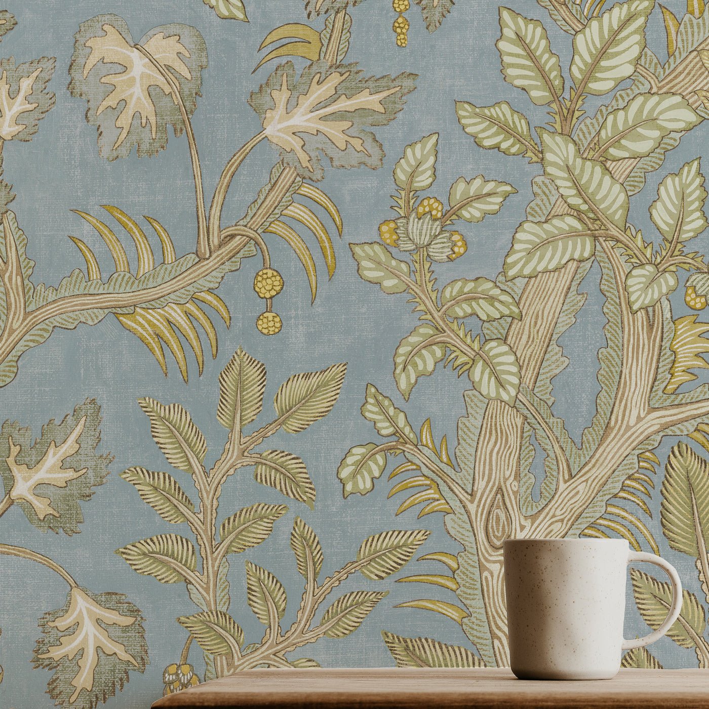 Hedgerow Wallpaper - Light Blue - Josephine Munsey - JMW-103611 - Premier Wallcovering