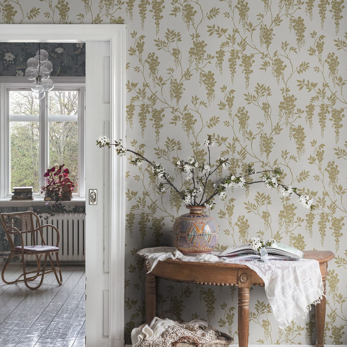 Hedvig Wallpaper - Honey - Sandberg - 833-32 - Premier Wallcovering