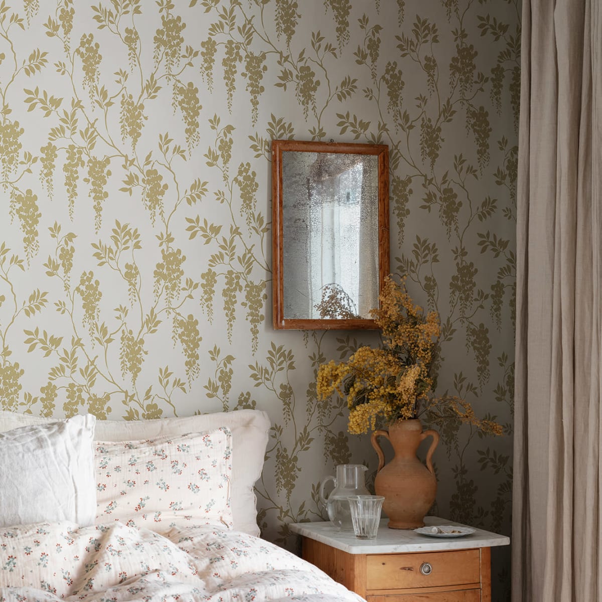 Hedvig Wallpaper - Honey - Sandberg - 833-32 - Premier Wallcovering