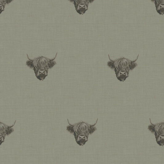 Heilan Coo Wallpaper - Warm Grey - LAN100237 - Lucie Annabel - Premier Wallcovering