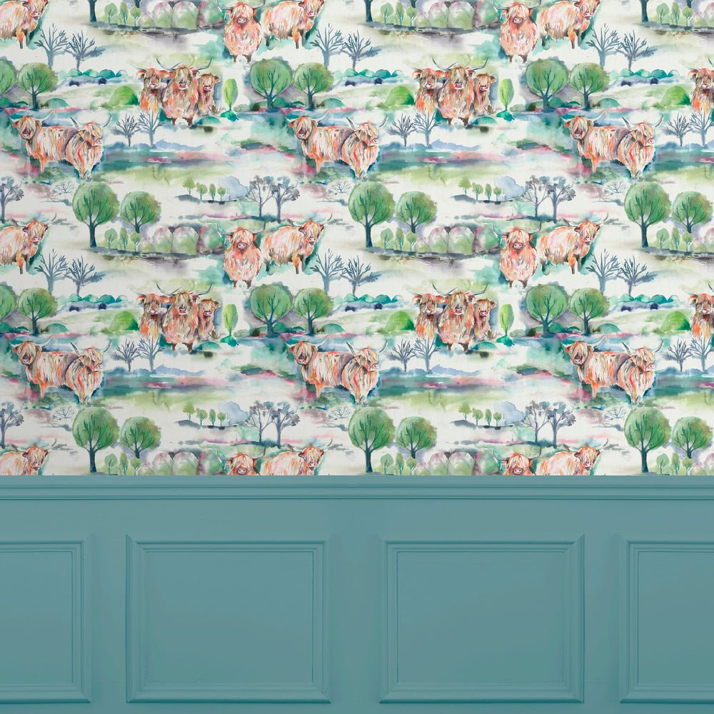 Heilan Herd Wallpaper - Green - Voyage Maison - HEILAN/WPO/HER - Premier Wallcovering