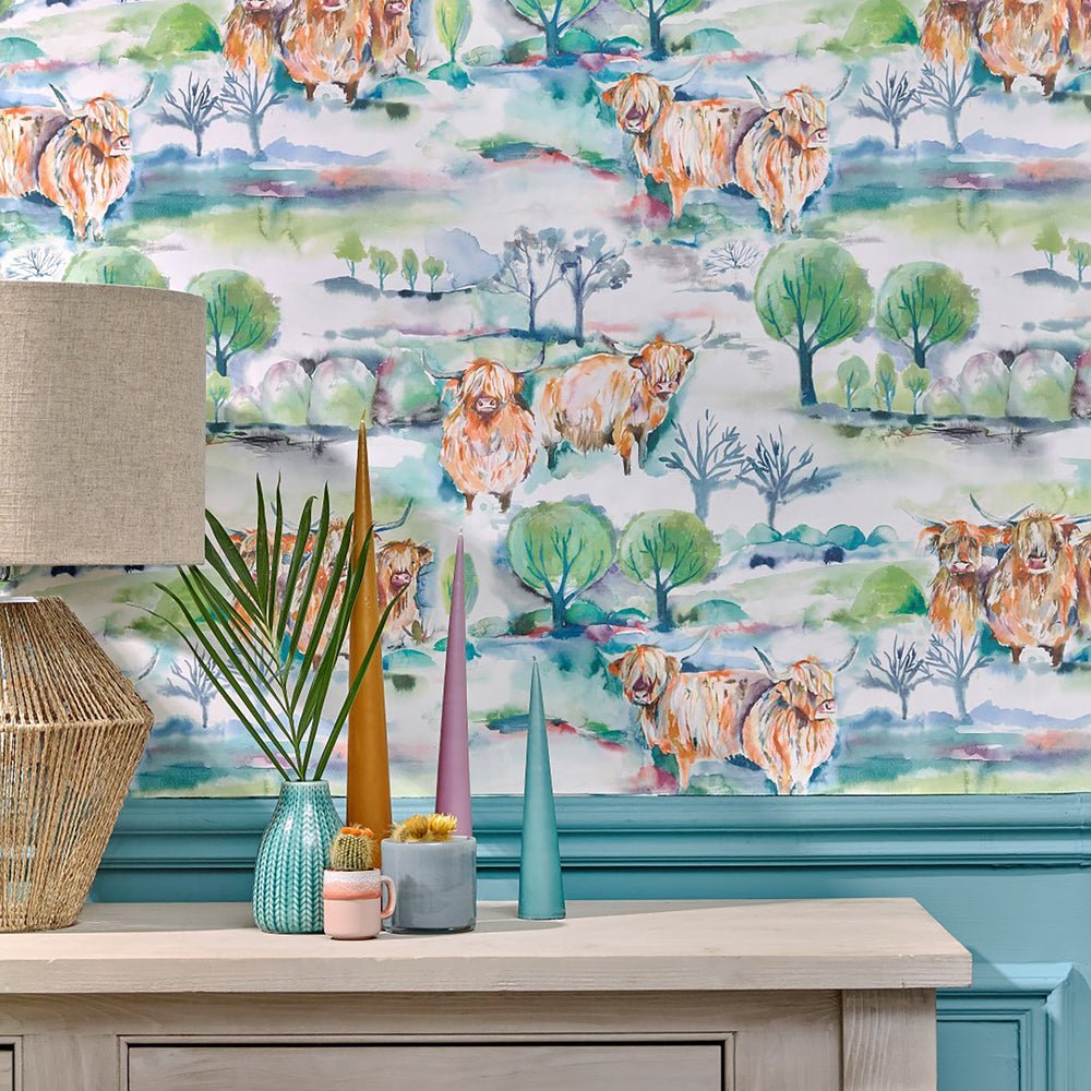 Heilan Herd Wallpaper - Green - Voyage Maison - HEILAN/WPO/HER - Premier Wallcovering