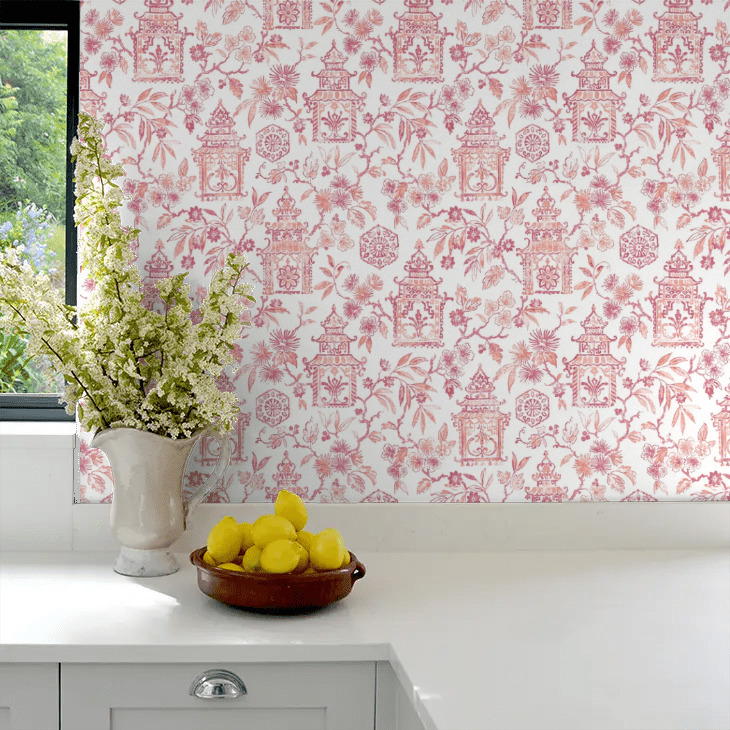 Helaine Wallpaper - Coral - A Street Prints - FD26313 - Premier Wallcovering