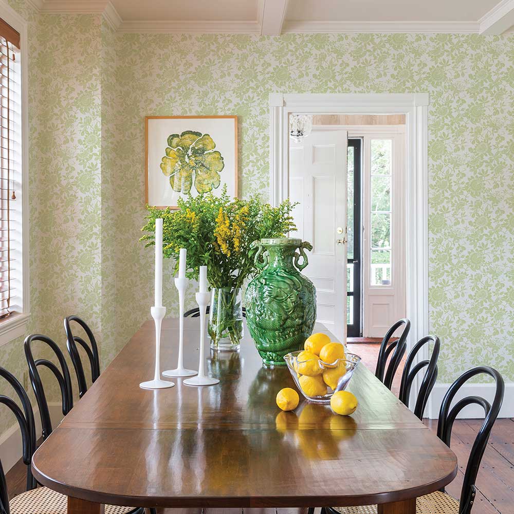 Helen Wallpaper - Green - A Street Prints - FD26628 - Premier Wallcovering