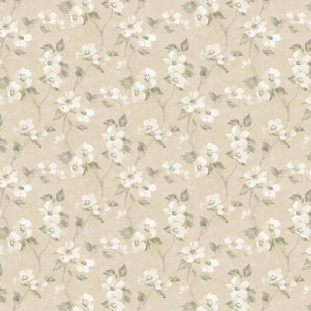 Helen´s Flower Wallpaper - Warm Yellow - Boråstapeter - 3584 - Premier Wallcovering