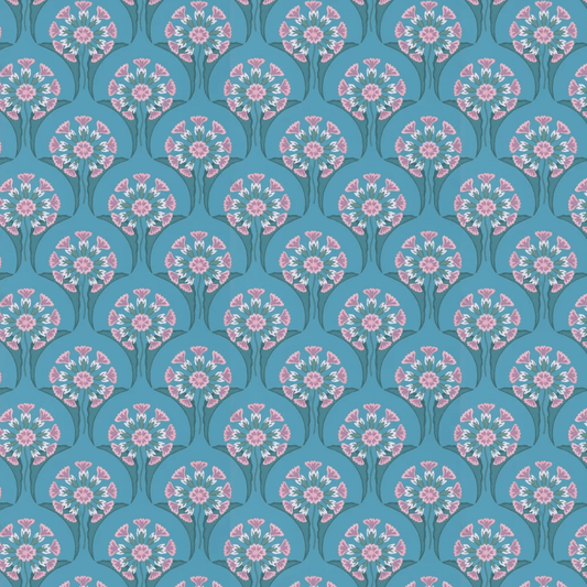 Hencroft Wallpaper - Azure - Little Greene - 0245HEAZURE - Premier Wallcovering