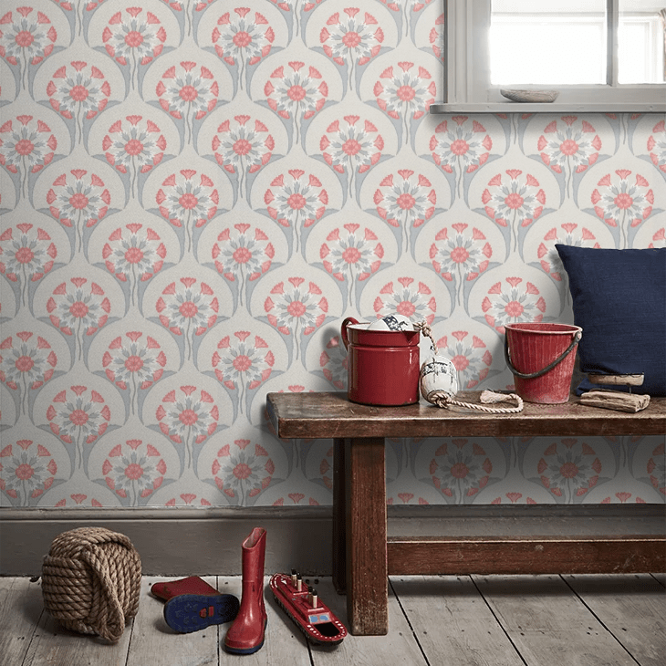 Hencroft Wallpaper - Bone China - Little Greene - 0245HEBONEC - Premier Wallcovering