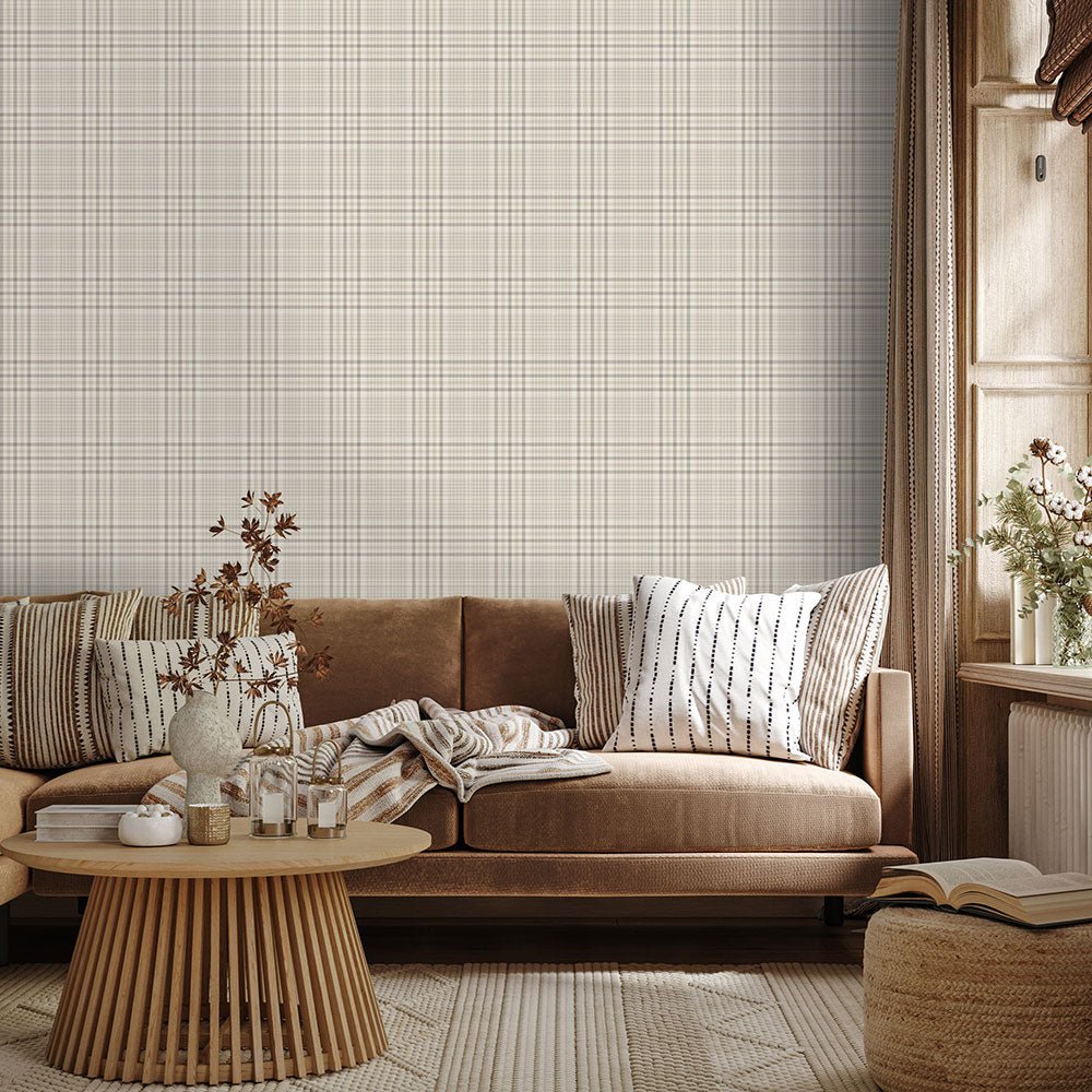 Henley Wallpaper - Cream - Timothy Wilman - TW2432 - Premier Wallcovering