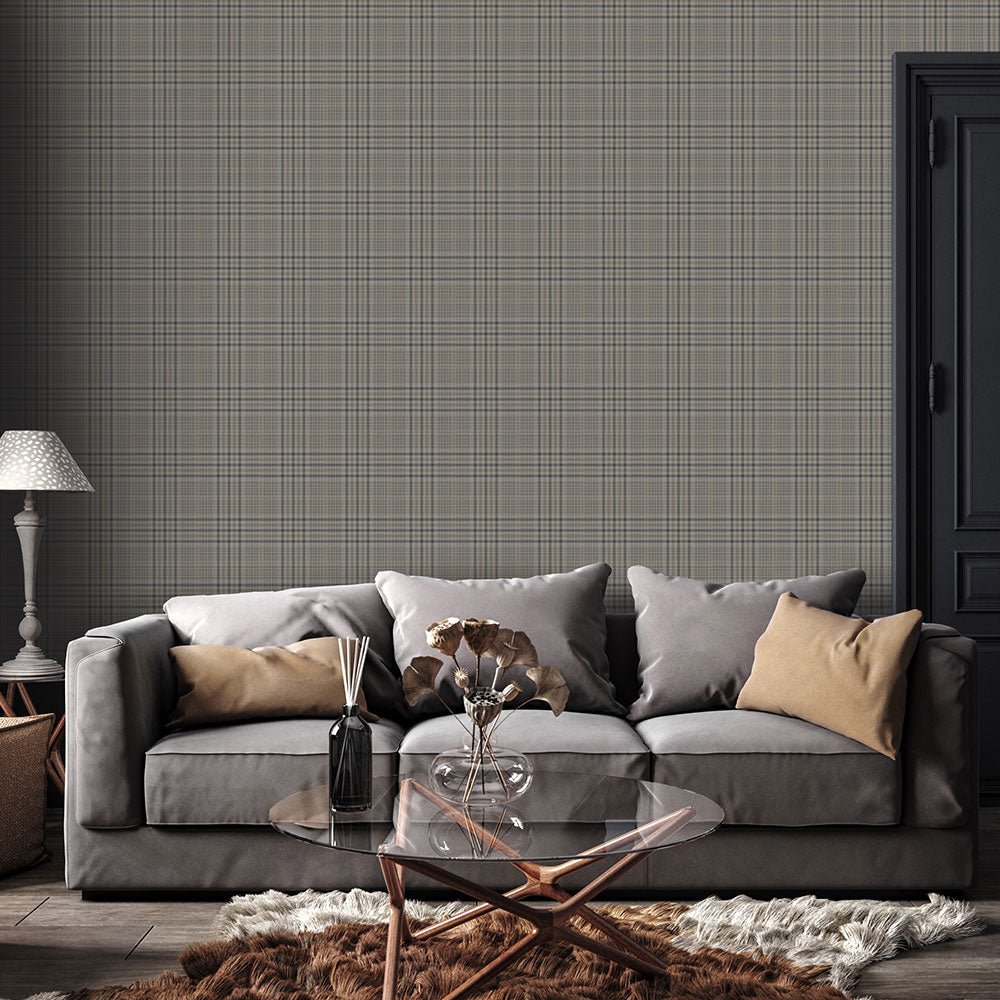 Henley Wallpaper - Charcoal - Timothy Wilman - TW2431 - Premier Wallcovering