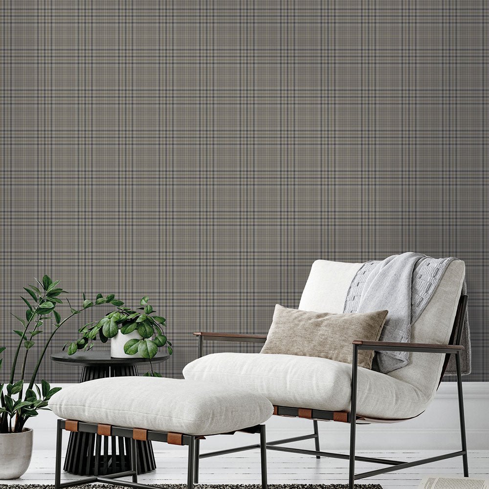 Henley Wallpaper - Charcoal - Timothy Wilman - TW2431 - Premier Wallcovering
