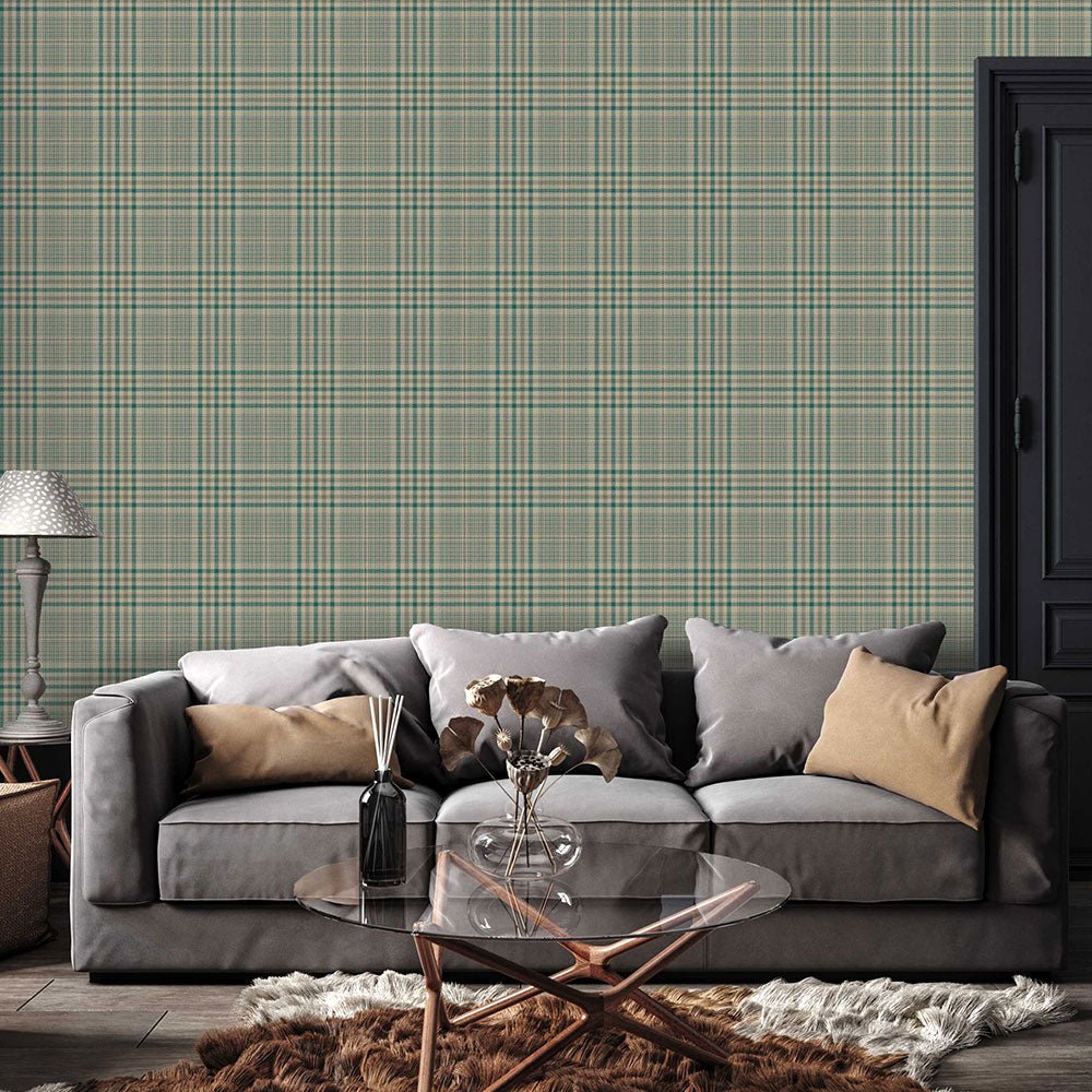Henley Wallpaper - Hunter Green - Timothy Wilman - TW2433 - Premier Wallcovering