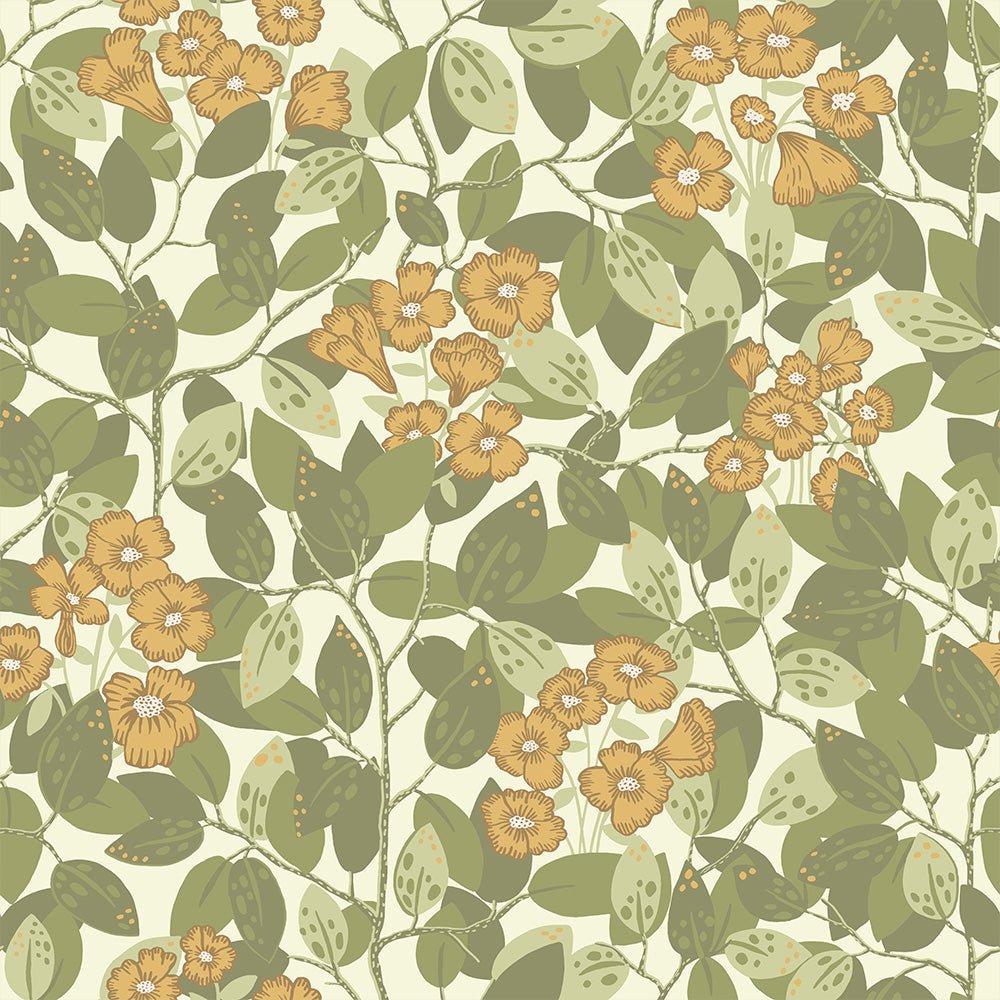 Henni Wallpaper - Green Yellow - Midbec - 55018 - Premier Wallcovering