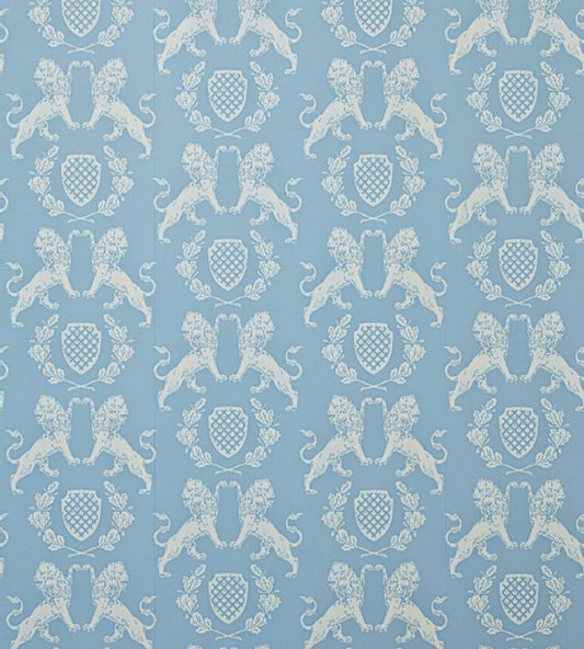 Heraldic Lion Wallpaper - Wedgewood Blue - BG1100101 - Barneby Gates - Premier Wallcovering