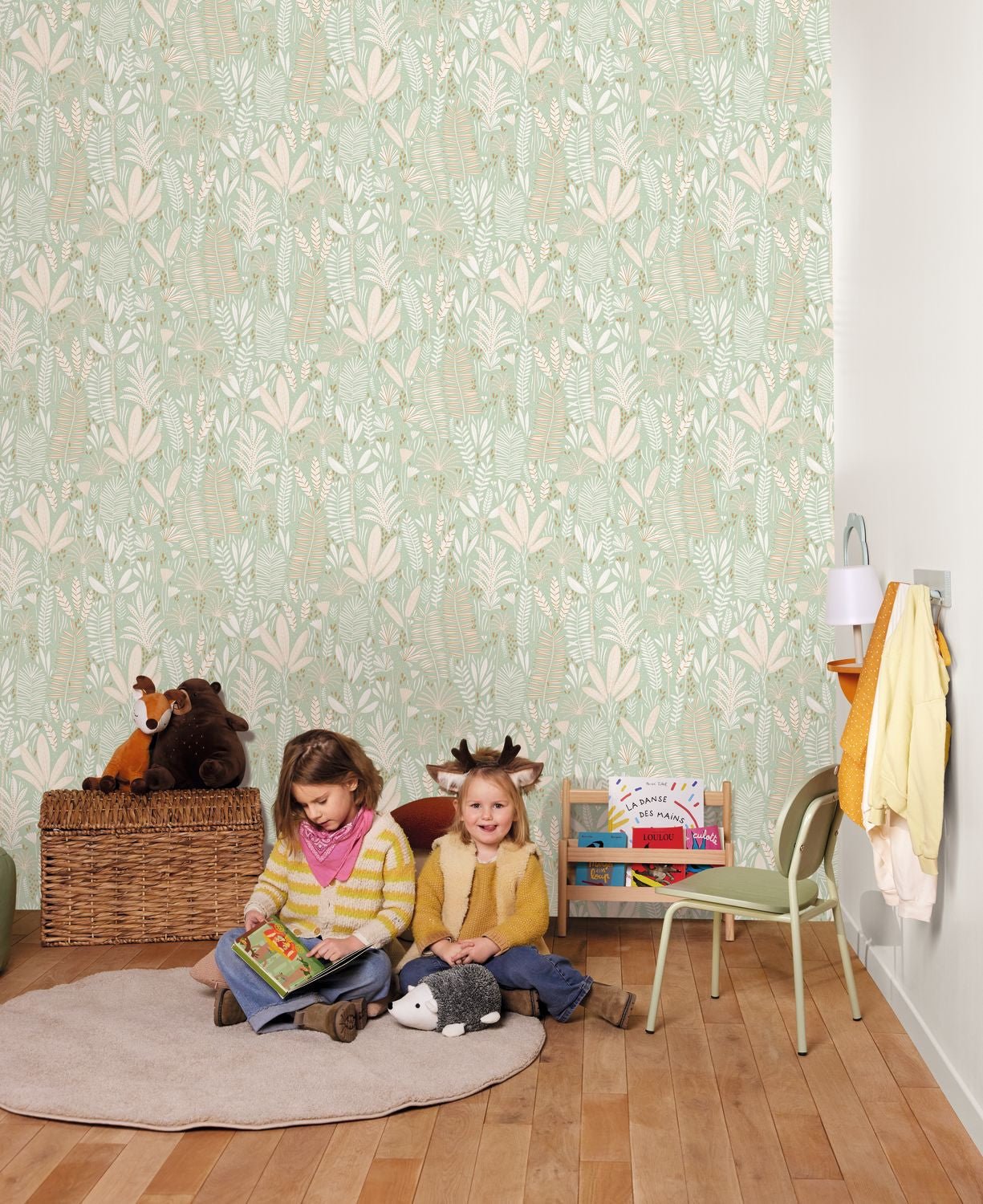 Herbes Folles Wallpaper - Vert Amande - Caselio - 105727010 - Premier Wallcovering