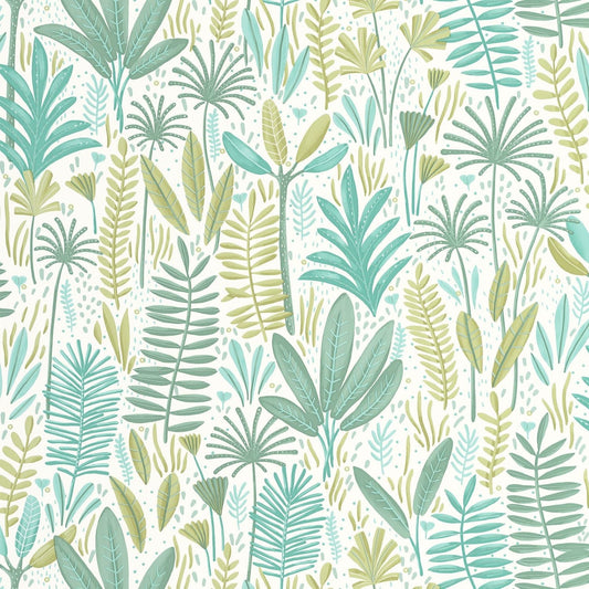 Herbes Folles Wallpaper - Vert - Caselio - 105727177 - Premier Wallcovering